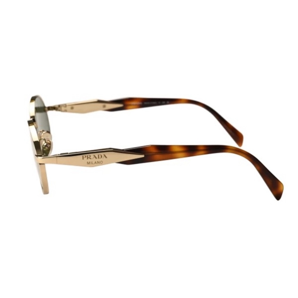 Prada 65ZS Sunglasses with Gold Frame and Green Lenses - Picture 3 of 14